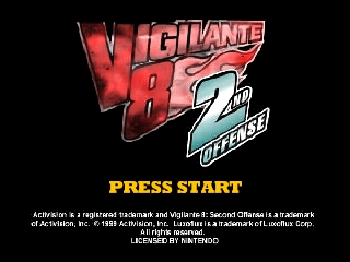 Vigilante 8 - 2nd Offense (Europe) Title Screen
